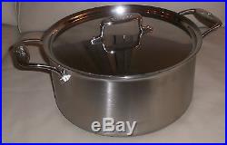 All Clad d5 BRUSHED Stainless Steel 8 QT Stock Pot BRAND NEW BD55508