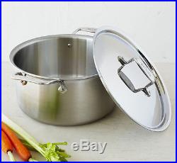 All Clad d5 Brushed 8-Quart Stock Pot 5 Ply Stainless Steel- BD55508- NEW IN BOX