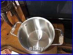 All-Clad d5 Brushed Stainless Stainless Steel 7 qt Stock Pot withlid