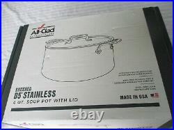 All-Clad d5 Brushed Stainless-Steel 4-Qt. Soup Pot with Lid, New In Box