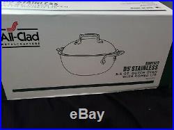 All Clad d5 Brushed Stainless Steel 5.5 Qt Stockpot With Domed Lid