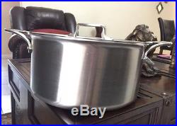 All-Clad d5 Brushed Stainless-Steel Stock Pot, 8-Qt. With Lid, New