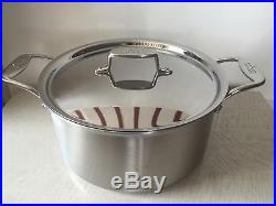 All-Clad d5 Brushed Stainless-Steel Stock Pot, 8-Qt. With Lid, New
