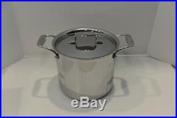 All Clad d5 Polished Stainless 7 Qt STOCK POT with LID 5 Ply in Box SD 55507