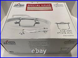 All Clad d5 Polished Stainless 8 Qt STOCK POT with LID in Box 5 Ply SD 55508