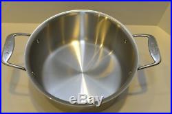 All Clad d5 Stainless 8 Qt STOCK POT with LID 5 Ply Polished Stainless -Display