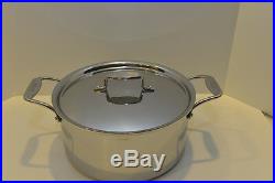 All Clad d5 Stainless 8 Qt STOCK POT with LID 5 Ply Polished Stainless -Open Box