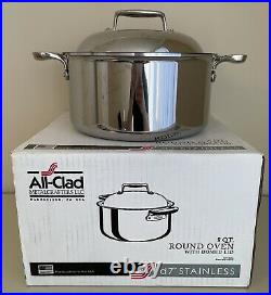 All-Clad d7 Stainless 8 Quart Round Oven with Domed Lid Box Papers Discontinued