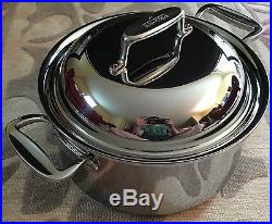 All Clad d7 Stainless Steel 8 QT Dutch Oven / Stock Pot & Domed Lid NEW sd755086
