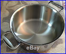 All Clad d7 Stainless Steel 8 QT Dutch Oven / Stock Pot & Domed Lid NEW sd755086