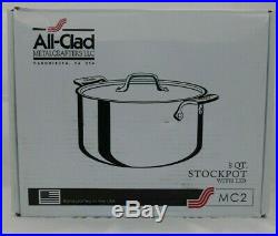 All-Clad mc2 8QT. STOCK POT 3-PLY Stainless SteelPure AluminumAluminum Alloy