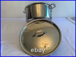 All-clad 3d Stock Pot 8 Qt Stainless Steel New Open Box Oven Safe