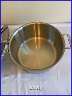All-clad 3d Stock Pot 8 Qt Stainless Steel New Open Box Oven Safe All-clad 3d Stock Pot 8 Qt Stainless Steel New Open Box Oven Safe