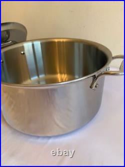 All-clad 3d Stock Pot 8 Qt Stainless Steel New Open Box Oven Safe All-clad 3d Stock Pot 8 Qt Stainless Steel New Open Box Oven Safe