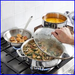 All-clad D3 Stainless Steel 3-ply Bonded Everyday 6-qt Stockpot with Glass Lid