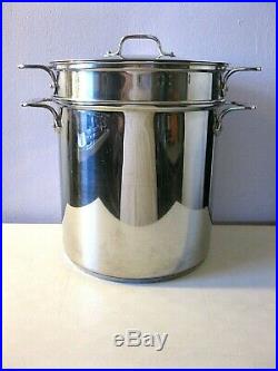 All-clad Stainless Steel 12 Qt Mesh Multi Stock Pot - Rare Strainer Pot Clean