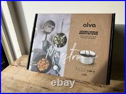 Alva Stainless Steel Maestro Stock Pot 9.5 24cm 5 Quart Belgian lid NEW in box