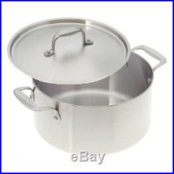 American Kitchen Cookware 5.7l Premium Stainless Steel Stock Pot with Fitted