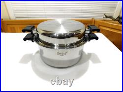 Americraft 8 Qt Stock Pot & Dome LID 7ply Surgical Stainless Steel Waterless USA