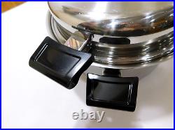 Americraft 8 Qt Stock Pot & Dome LID 7ply Surgical Stainless Steel Waterless USA