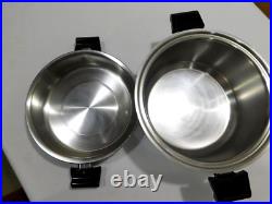 Americraft 8 Qt Stock Pot & Dome LID 7ply Surgical Stainless Steel Waterless USA