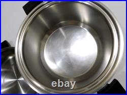 Americraft 8 Qt Stock Pot & Dome LID 7ply Surgical Stainless Steel Waterless USA