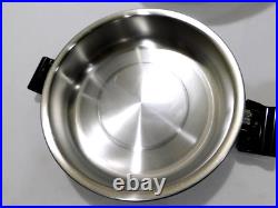 Americraft 8 Qt Stock Pot & Dome LID 7ply Surgical Stainless Steel Waterless USA