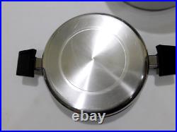 Americraft 8 Qt Stock Pot & Dome LID 7ply Surgical Stainless Steel Waterless USA