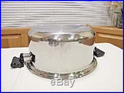 Americraft Kitchen Craft 8 Qt Large Stock Pot 7 Ply Stainless Waterless USA Made