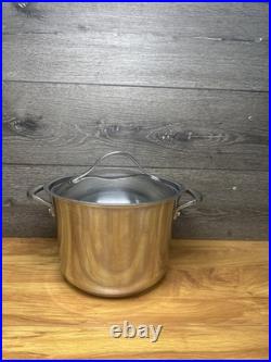 Anolon Nouvelle 6.5 Qt Stainless Steel Stock Pot Copper Core Induction with Lid