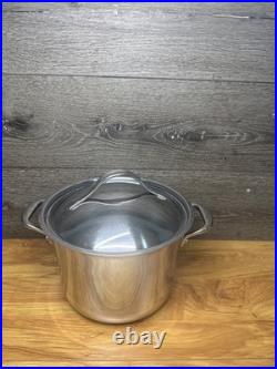 Anolon Nouvelle 6.5 Qt Stainless Steel Stock Pot Copper Core Induction with Lid
