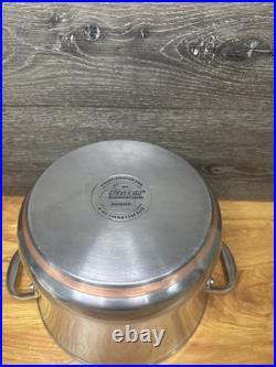 Anolon Nouvelle 6.5 Qt Stainless Steel Stock Pot Copper Core Induction with Lid