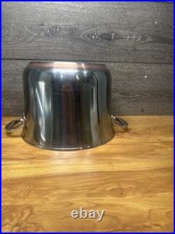 Anolon Nouvelle 6.5 Qt Stainless Steel Stock Pot Copper Core Induction with Lid