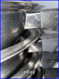 Aristo-Craft 8 Pc Stainless Steel Square Cookware Stock Pot Sauce Pans & Lids