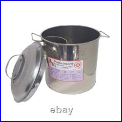Asian Stainless Steel Hot Pot Divider Soup Stockpot Small Size 25.5 cm NO. 10