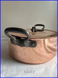 BAUMALU Copper Stock Pot With Lid 7.5 qt Made in France New