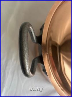 BAUMALU Copper Stock Pot With Lid 7.5 qt Made in France New