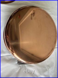 BAUMALU Copper Stock Pot With Lid 7.5 qt Made in France New
