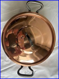 BAUMALU Copper Stock Pot With Lid 7.5 qt Made in France New