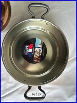 BAUMALU Copper Stock Pot With Lid 7.5 qt Made in France New