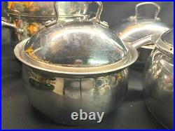 BELGIQUE Tools of the Trade STAINLESS COPPER BOTTOM 2,3,4 Qt. WithStrainer EUC