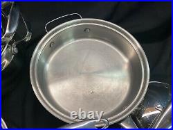 BELGIQUE Tools of the Trade STAINLESS COPPER BOTTOM 2,3,4 Qt. WithStrainer EUC