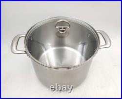 BLEMISHED Chantal 21 Steel Induction Stock Pot with Glass Lid 8 Quart