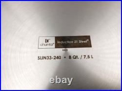 BLEMISHED Chantal 21 Steel Induction Stock Pot with Glass Lid 8 Quart