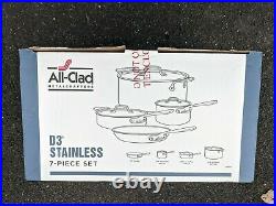 BRAND NEW All Clad D3 18/10 Stainless Steel 7 Piece Tri-Ply Cookware Set