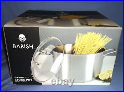 Babish Tri-Ply Stainless Steel Stock Pot wit Lid 12 Quart 11.35LTR Aluminum Core