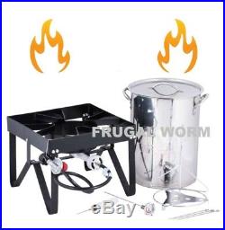 Backyard Pro 30 Qt. Turkey Fryer Kit Stainless Steel Stock Pot with Injector
