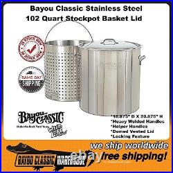Bayou Classic 102 Quart Stainless Steel Stockpot Lid Basket 1102 Helper Handle