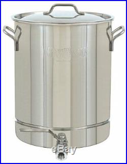 Bayou Classic 1032 8 Gallon Stainless Stockpot Spigot Lid Ships in USA Fast