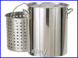 Bayou Classic 1144 44 Qt Stainless Steel Stock Pot Lid And Basket